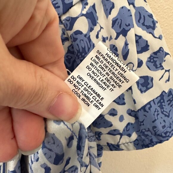 Natalie Martin Womens 100% Silk Mesa Maxi Dress Sz M Geranium Print Boho Prairie - Picture 8 of 9